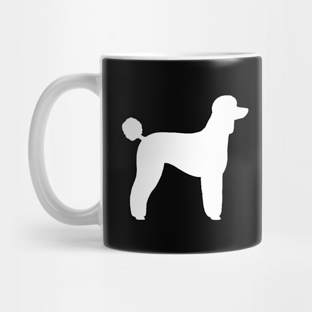 White Standard Poodle Silhouette by Coffee Squirrel